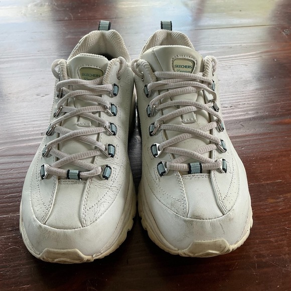 Skechers Sport Premium Sneakers Women's 7 White‎ Leather Slip-Resistant 1728EW - Picture 2 of 11